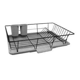 Πιατοθήκη Μεταλλική 810406 48x30x11cm Black-Grey Ankor Μέταλλο