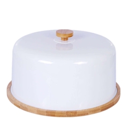 Τουρτιέρα Bamboo Με Άσπρο Πλαστικό Καπάκι 808755 27,5x15cm Ankor Bamboo