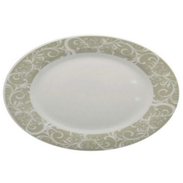 Πιατέλα Πορσελάνινη Οβάλ Λαχούρι R8028-120 30,5cm Grey Ankor Πορσελάνη
