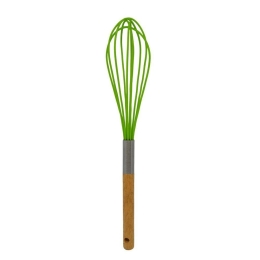Αυγοδάρτης Σιλικόνη Με Ξύλινη Λαβή 788514 30cm Green Ankor Σιλικόνη