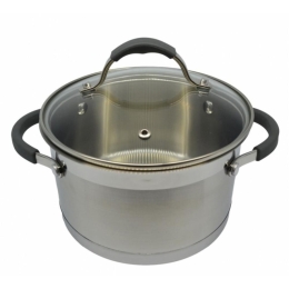 Κατσαρόλα Με Γυάλινο Καπάκι Κ7800-24 Φ24cm-6,1Lt Inox Ankor 24cm Ανοξείδωτο Ατσάλι
