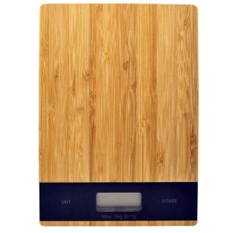 Ζυγαριά Κουζίνας Ηλεκτρονική 5kg 15x21,5x1,6cm Bamboo Natural Ankor Bamboo