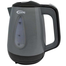 Βραστήρας 816897 2200W 1,7lt Grey-Black Ankor Ατσάλι,Πλαστικό