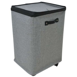 Καλάθι Απλύτων 813186 40x33x60cm Grey-Black Ankor Ύφασμα