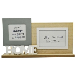 Κορνίζα 2 Θέσεων Home 812752 37,5x6x27cm Multi Ankor Ξύλο