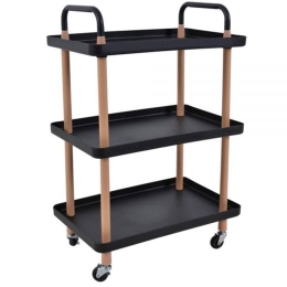 Τραπεζάκι Βοηθητικό 817153 53,5x36x85cm Black-Beige Ankor