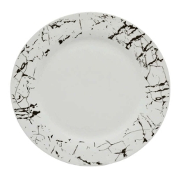 Πιάτο Φρούτου Πορσελάνινο R8059-075 Φ19cm Black-White Ankor Πορσελάνη