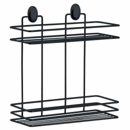 Ραφιέρα Μπάνιου 2 Θέσεων 821006 30x13x30cm Black Ankor Μέταλλο