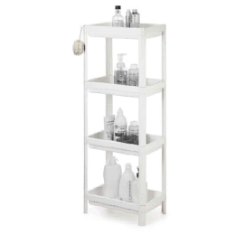 Ραφιέρα Πλαστική Με 4 Ράφια 809615 35,5x23x100cm White Ankor Πλαστικό