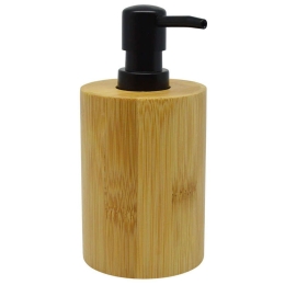 Δοχείο Κρεμοσάπουνου 819461 8x8x16cm Natural-Black Ankor Bamboo