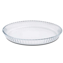 Πυρίμαχο Σκεύος Γυάλινο Οβάλ Ριγέ 820740 34,8x24x6cm Clear Ankor Γυαλί
