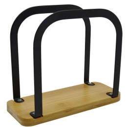Χαρτοπετσετοθήκη 819676 15x6x12,5cm Natural-Black Ankor Μέταλλο,Bamboo