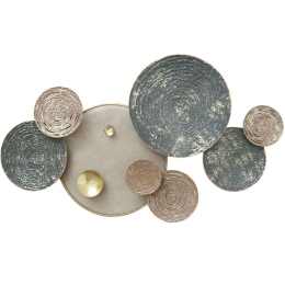 Διακοσμητικό Τοίχου Κύκλοι 825790 100,3x5,7x57,2cm Multi Ankor Μέταλλο