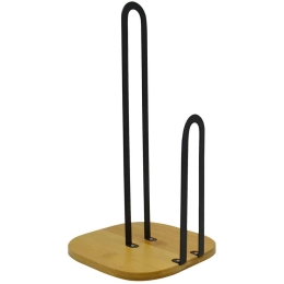 Βάση Χαρτιού Κουζίνας 819690 16x16x31,3cm Natural-Black Ankor Metal,Bamboo