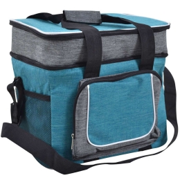Ισοθερμική Τσάντα 2 Θέσεων 820614 32,5x26,5x33cm 28lt Grey-Petrol Ankor Αλουμίνιο, Ύφασμα