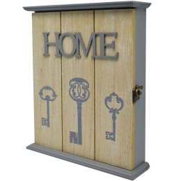 Κλειδοθήκη Home 812691 21,5x5,5x27cm Natural-Grey Ankor Ξύλο