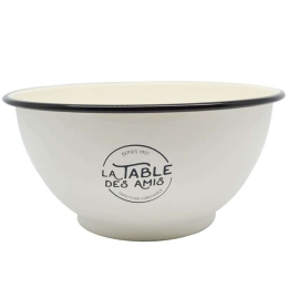 Μπωλ Σερβιρίσματος Εμαγιέ ΚΑ4596 26,5x13,2cm White-Black Ankor Εμαγιέ