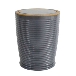 Κάδος Απορριμμάτων 5lt 823208 Φ19x23,5cm Grey Ankor 5lt Πλαστικό