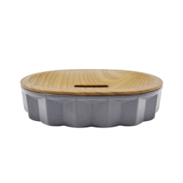 Σαπουνοθήκη 823017 12,5x9x2,9cm Grey-Natural Ankor Πλαστικό