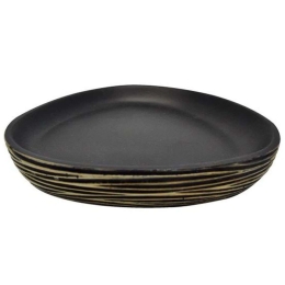 Σαπουνοθήκη 803651 12,3x12,3x2,5cm Black-Beige Ankor Πολυέστερ