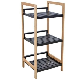 Ραφιέρα Δαπέδου 824472 30x30x70cm Natural-Black Bamboo