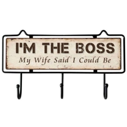 Κρεμάστρα 3 Θέσεων I Am The Boss 816866 36x5x18cm Multi Ankor Ξύλο