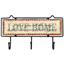 Κρεμάστρα 3 Θέσεων Love Home 816842 36x5x18cm Multi Ankor Ξύλο