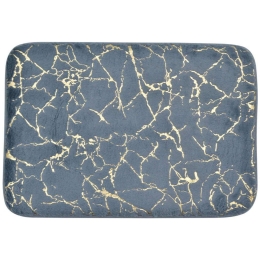 Πατάκι Μπάνιου Marble Effect 826056 50x80cm Grey-Gold Ankor 50 X 80 50x80cm PVC