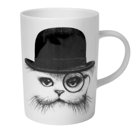 Κούπα Cat in Hat Marvellous 09001-CH 10,5X8cm White-Black Rory Dobner Πορσελάνη