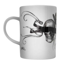 Κούπα Masked Skull Marvellous 09001-MS 10X8cm White-Black Rory Dobner Πορσελάνη