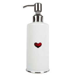 Δοχείο Κρεμοσάπουνου Red Love Heart 8200-RLVH White-Red Rory Dobner Πορσελάνη