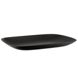 Δίσκος Σερβιρίσματος Ανάγλυφος Moiré MW70 BT 45x34cm Μεταλλικός Black Alessi Μέταλλο