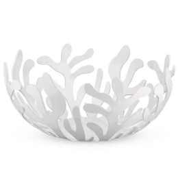 Φρουτιέρα Mediterraneo ESI01/25 W Φ25x9cm Μεταλλική White Alessi Μέταλλο