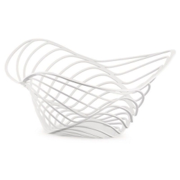 Φρουτιέρα Trinity ACO04/12 W Φ26x12cm Μεταλλική White Alessi Μέταλλο