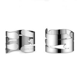 Δαχτυλίδι Πετσέτας (Σετ 2Τμχ) BM17S2 Φ4,5x3cm Silver Alessi Ανοξείδωτο Ατσάλι