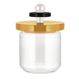 Βάζο Αποθήκευσης ES16/75 1 750ml 12x17cm Yellow-Multi Alessi Ξύλο,Γυαλί