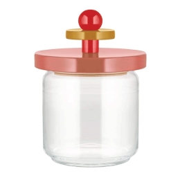 Βάζο Αποθήκευσης ES16/75 2 750ml 12x17cm Pink-Multi Alessi Ξύλο,Γυαλί