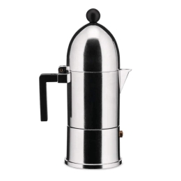 Καφετιέρα Espresso La Cupola A9095/1 B 70ml Silver-Black Alessi Αλουμίνιο