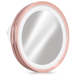 Καθρέπτης Μεγεθυντικός Led 44599.54 15cm Copper Navaris Γυαλί,ABS