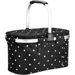 Ισοθερμική Τσάντα Πικ Νικ 45859.32 43x26x26cm 27lt Black-White Navaris Πολυέστερ