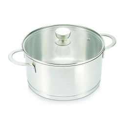 Κατσαρόλα Με Γυάλινο Καπάκι 30002454 Φ24cm Silver 24cm Ανοξείδωτο Ατσάλι