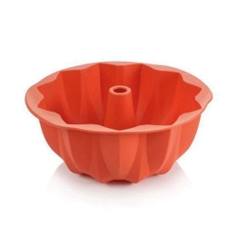 Φόρμα Κέικ Delicia Rosette 629416 Φ24cm Red Tescoma Σιλικόνη