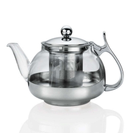 Τσαγιέρα Με Φίλτρο 1045802800 700ml Silver-Clear Kuchenprofi Γυαλί