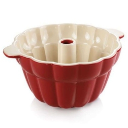 Φόρμα Κέικ Delicia 622204 24cm Red-White Tescoma Κεραμικό