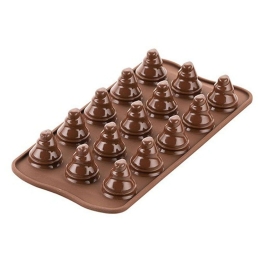 Φόρμα Σιλικόνης 15 Θέσεων 3D Choco Trees 22.154.77.0065 33x27cm Brown Silikomart Σιλικόνη