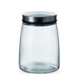Δοχείο Αποθήκευσης 217.089485 1Lt Clear-Inox Montana Ατσάλι,Γυαλί