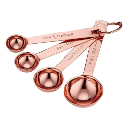 Μεζούρες/Kουταλάκια (Σετ 4Τμχ) 61035/66 Rose Gold Ladelle Ανοξείδωτο Ατσάλι