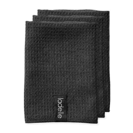 Πετσέτες Κουζίνας (Σετ 3Τμχ) 30551 35x35cm Black Ladelle Microfiber