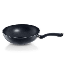 Τηγάνι Αντικολλητικό Wok Cenit Induction 045-801-28-100/0 Φ28cm 3,5Lt Black Fissler 28cm Αλουμίνιο