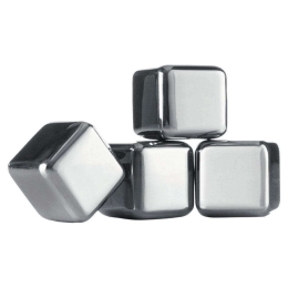 Παγάκια-Πέτρες Whisky (Σετ 4Τμχ) 18603606 Inox Vacuvin Ανοξείδωτο Ατσάλι